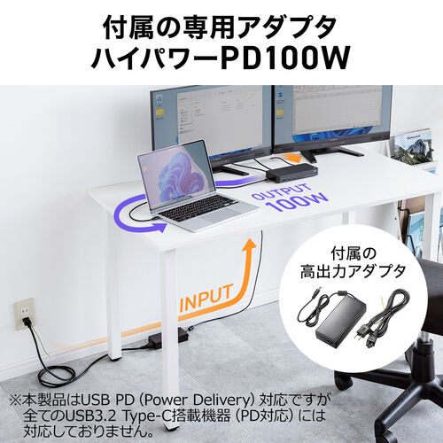 ドッキングステーション（HDMI3画面対応・タイプCハブ・トリプル