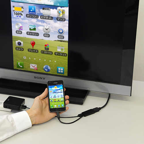 MHLケーブル HDMI変換アダプタ（Xperia Z4・Z3・Z3 compact・Z3 Tablet