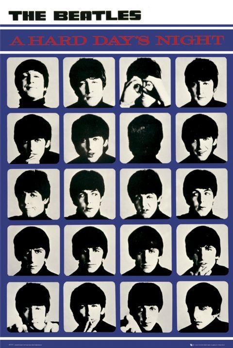Poster the Beatles - hard days night | Wall Art | 3+1 FREE