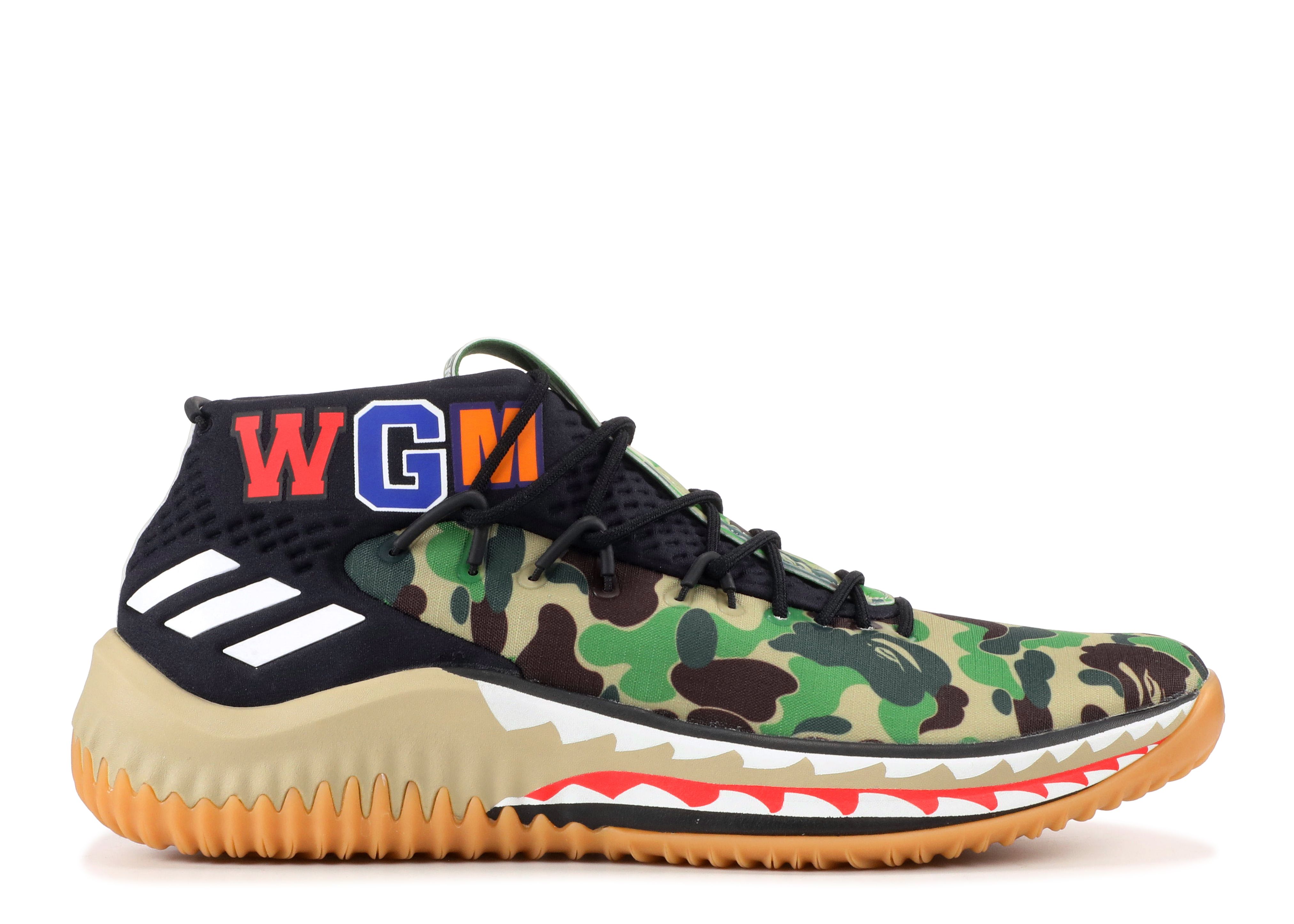 A Bathing Ape X Dame 4 'Green Camo' - Adidas - AP9974 - pantone