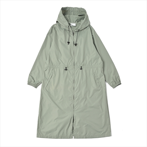 ニフティカラーズ ピーチドロップジップロングレインコート