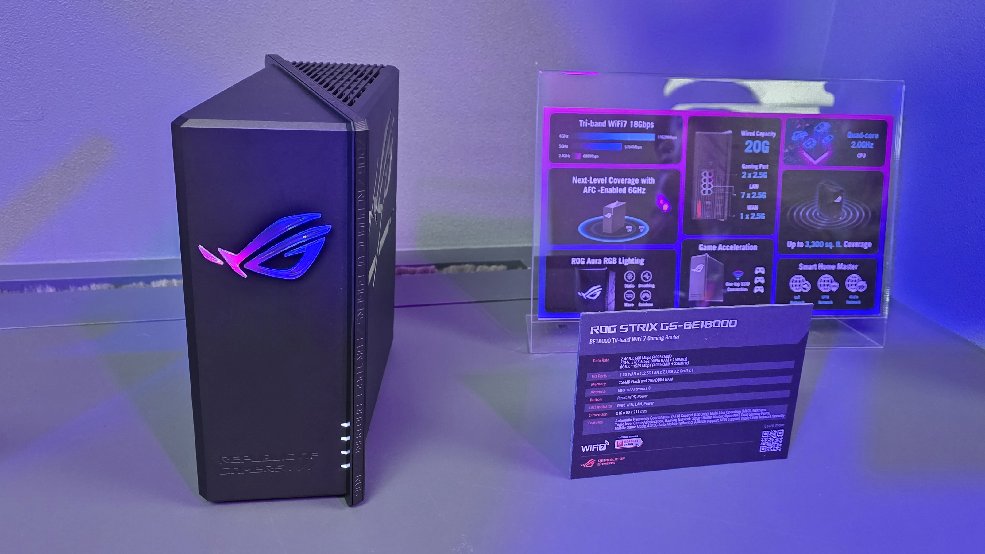 Asus launches new ROG Wi-Fi 7 gaming router that comes with nine