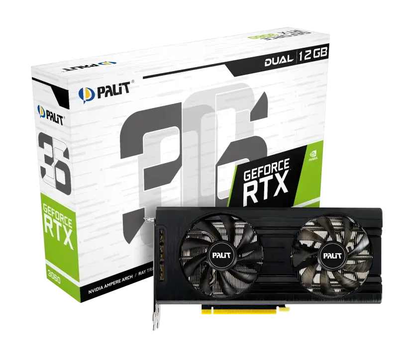 Palit Dual GeForce RTX 3060 12GB GDDR6 Graphics Card | Midas