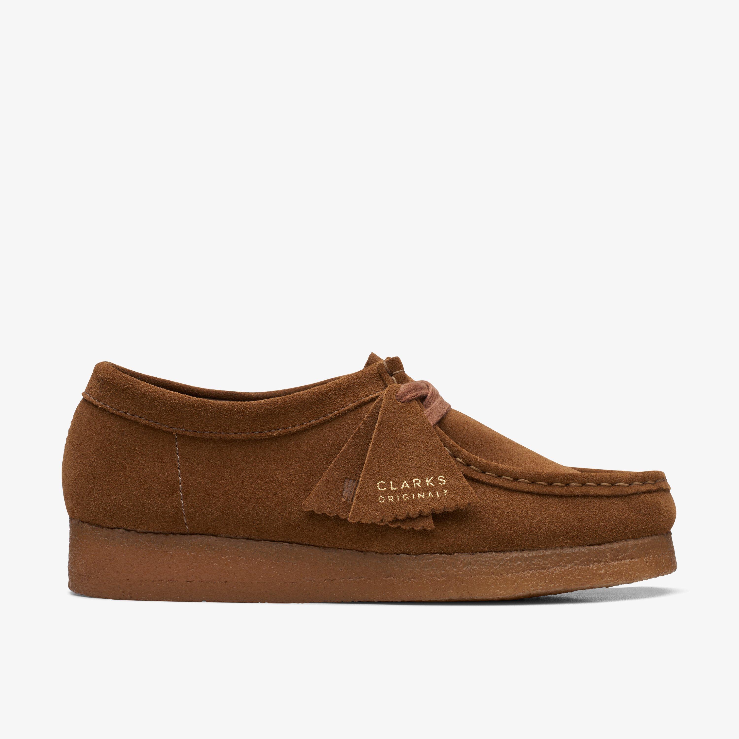 WOMENS Wallabee Cola Suede Shoes | Clarks CA