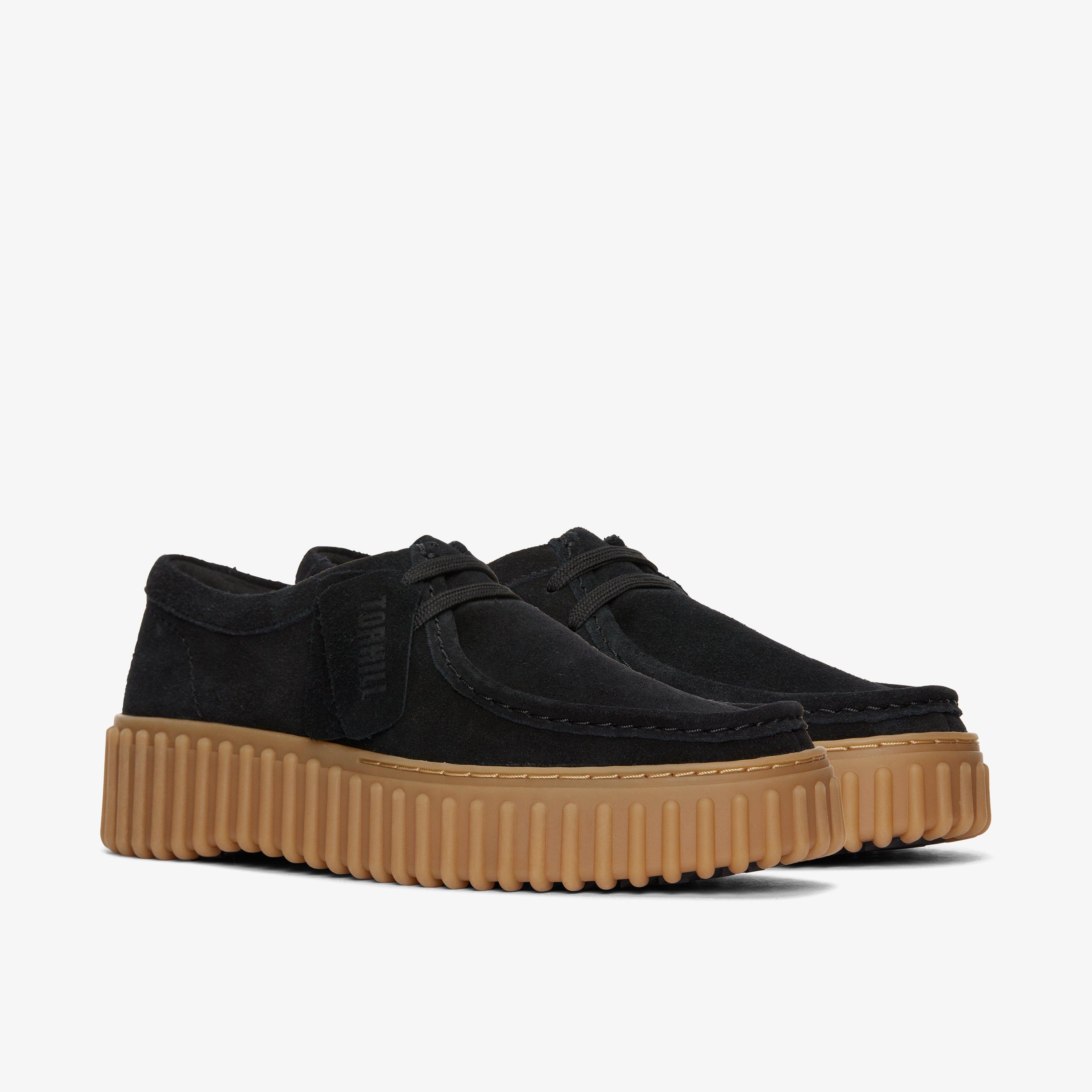 WOMENS Torhill Bee Black Suede Moccasins | Clarks US