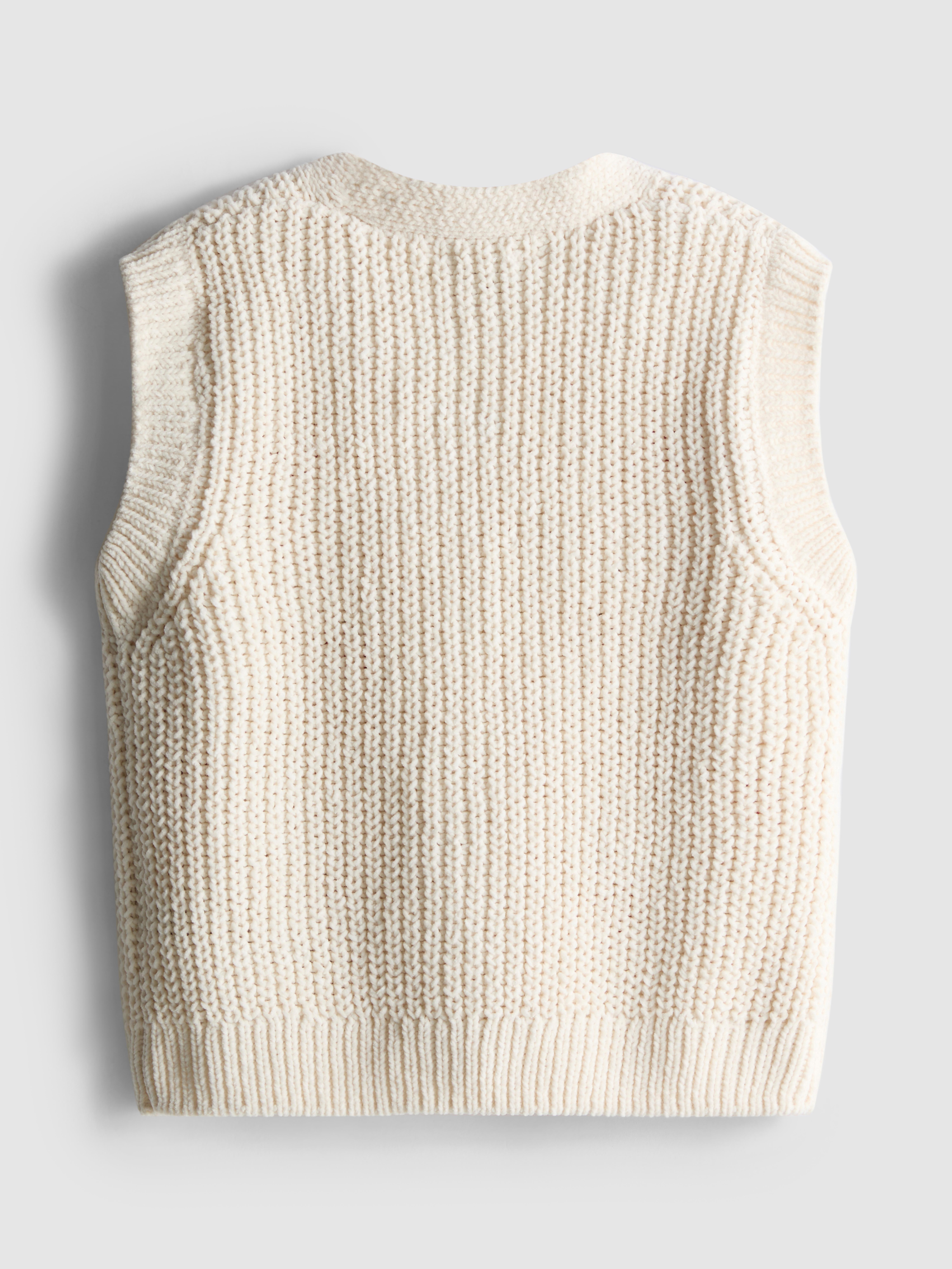 Girls Ivory 1.5-8yrs | Knit Embroidered Vest | Primark