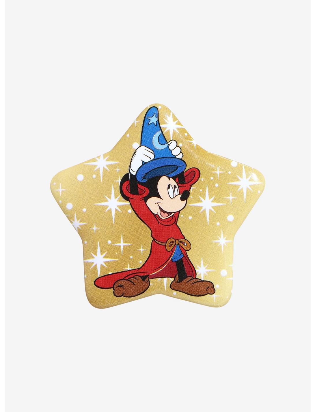 Disney Fantasia Sorcerer Mickey Star-Shaped Button Pin — BoxLunch
