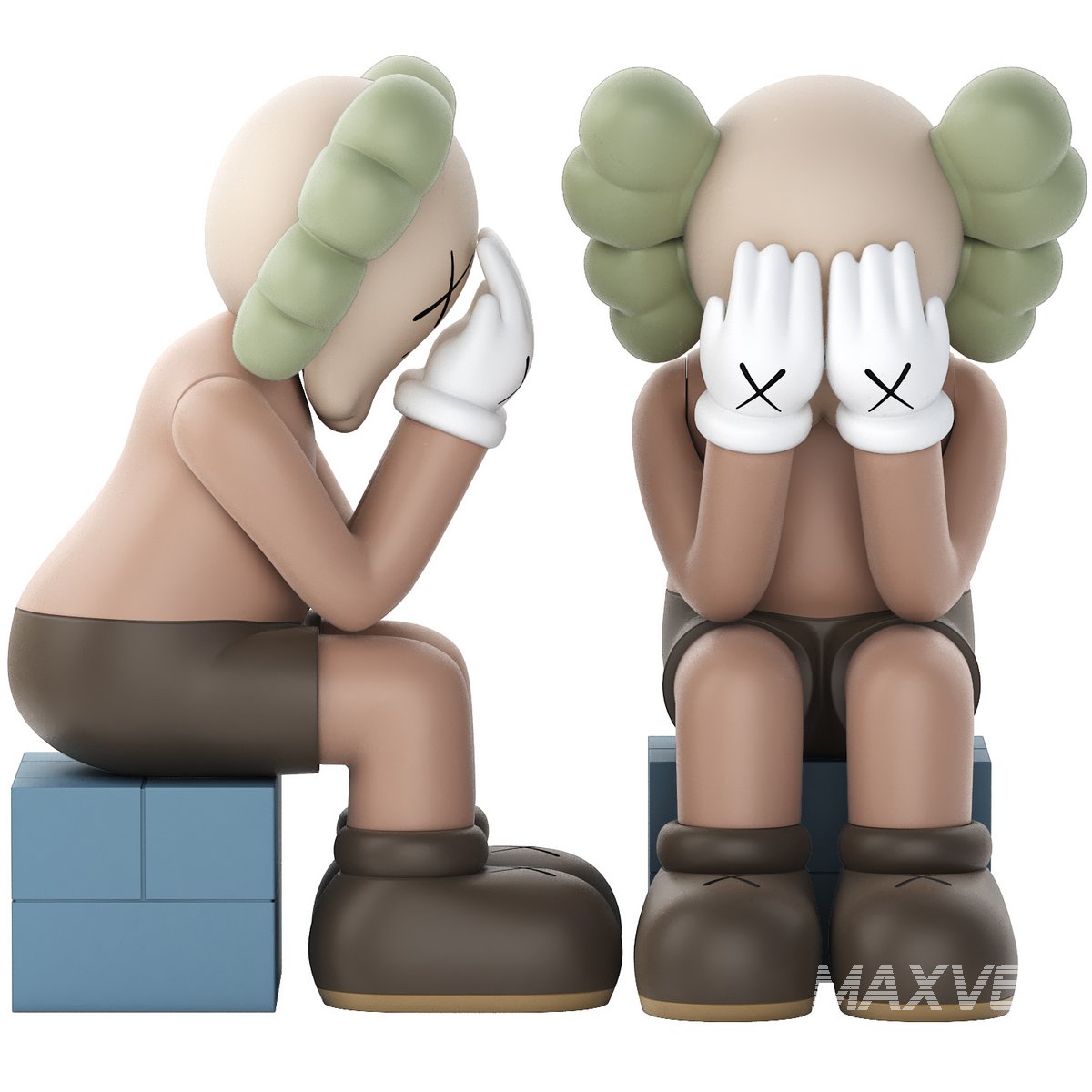 kaws passing through open edition vinyl figure 3d model Download Maxve