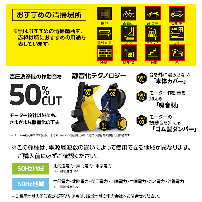 KARCHER(ケルヒャー) 高圧洗浄機 K5プレミアムサイレント60Hz(西日本