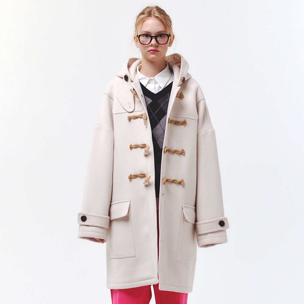 Oversized Duffle Coat(IVORY) | ファッション通販サイト NUGU