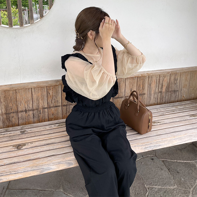 フリルジャンプスーツ | ファッション通販サイト NUGU