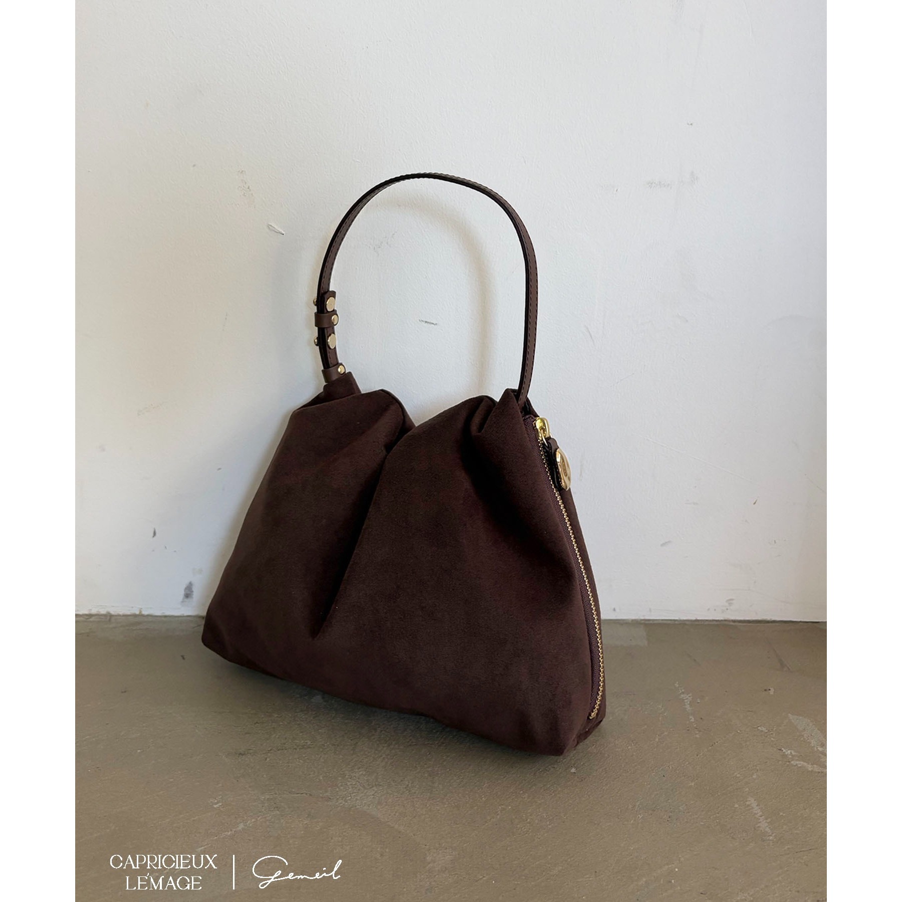 LE'MAGE×gemeilコラボ】スエードワンハンドルバッグ | ファッション