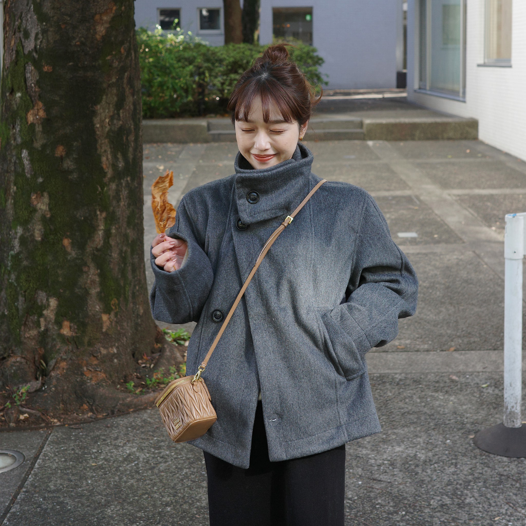 11/19オープン] ハイネックハーフコート | ファッション通販サイト NUGU
