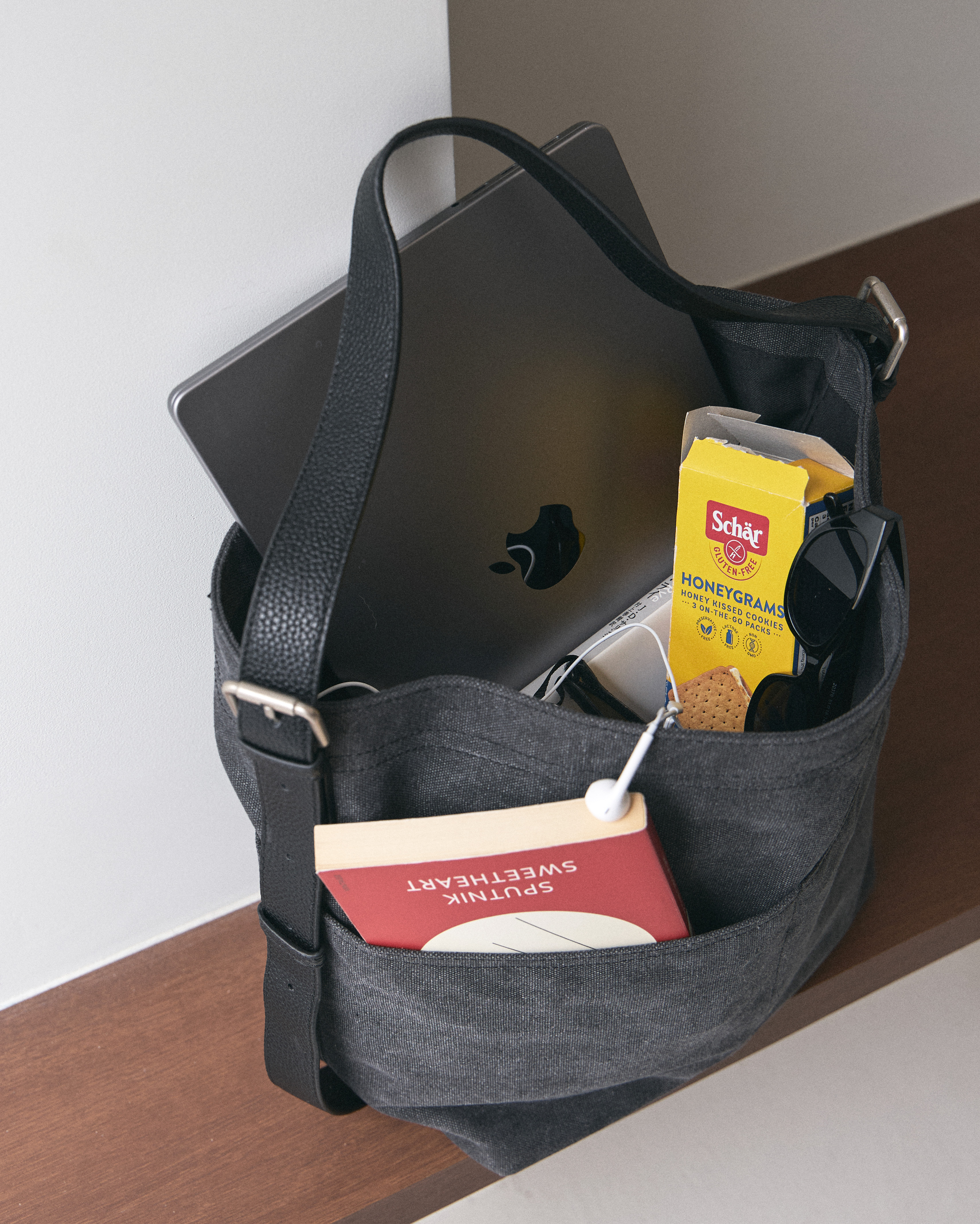 ORIGINAL) ウォッシュキャンバスショルダーバッグ (washing gray