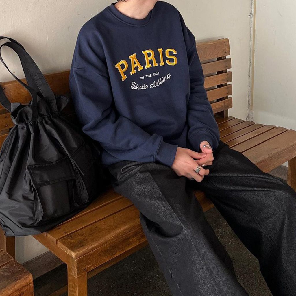 ユニセックスparisステッチスウェット | ファッション通販サイト NUGU