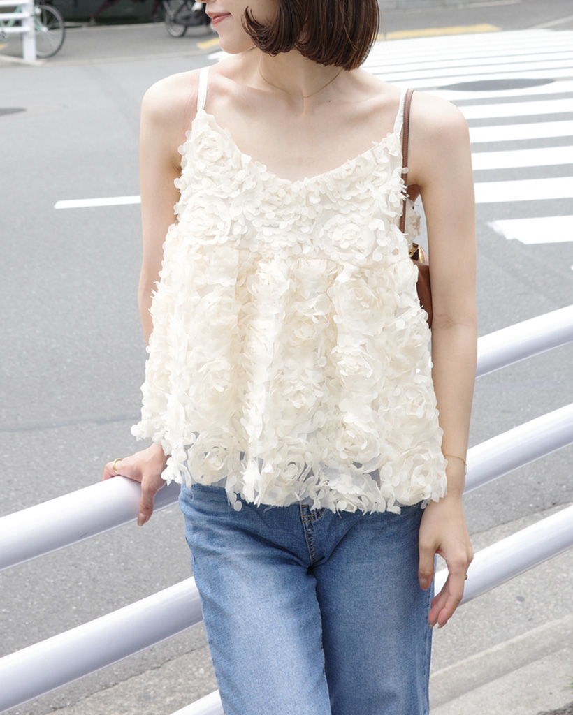 ローズフレアキャミソール | ファッション通販サイト NUGU