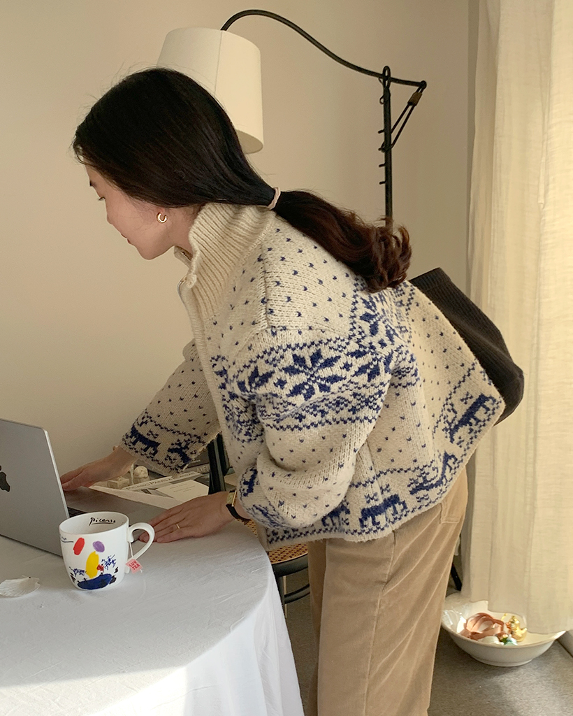 ノルディックジップカーディガン | ファッション通販サイト NUGU