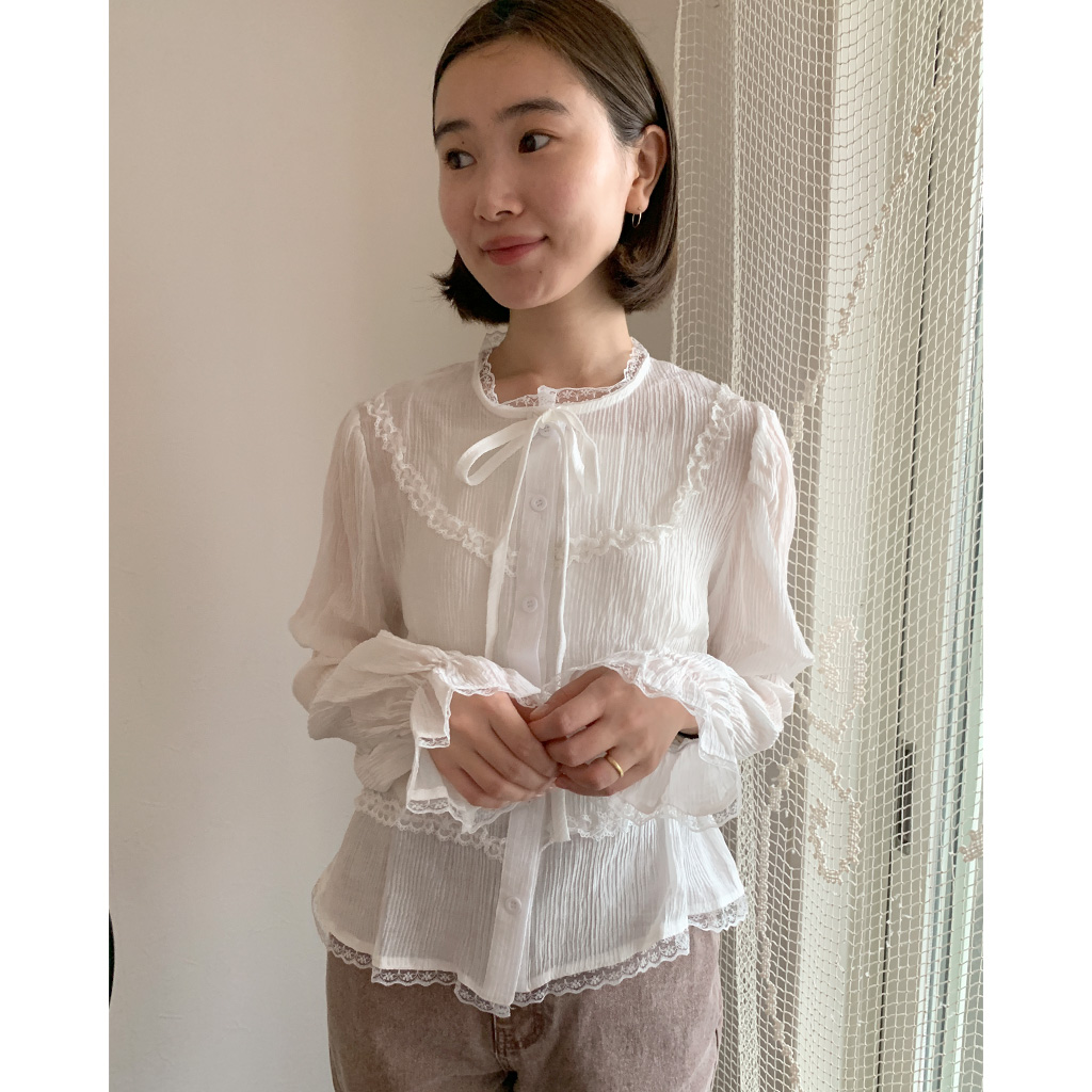 レースフリルブラウス | ファッション通販サイト NUGU