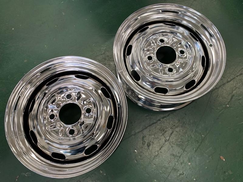 Flat4 VW純正スタイル スチールクロームホイール 4LUG 15