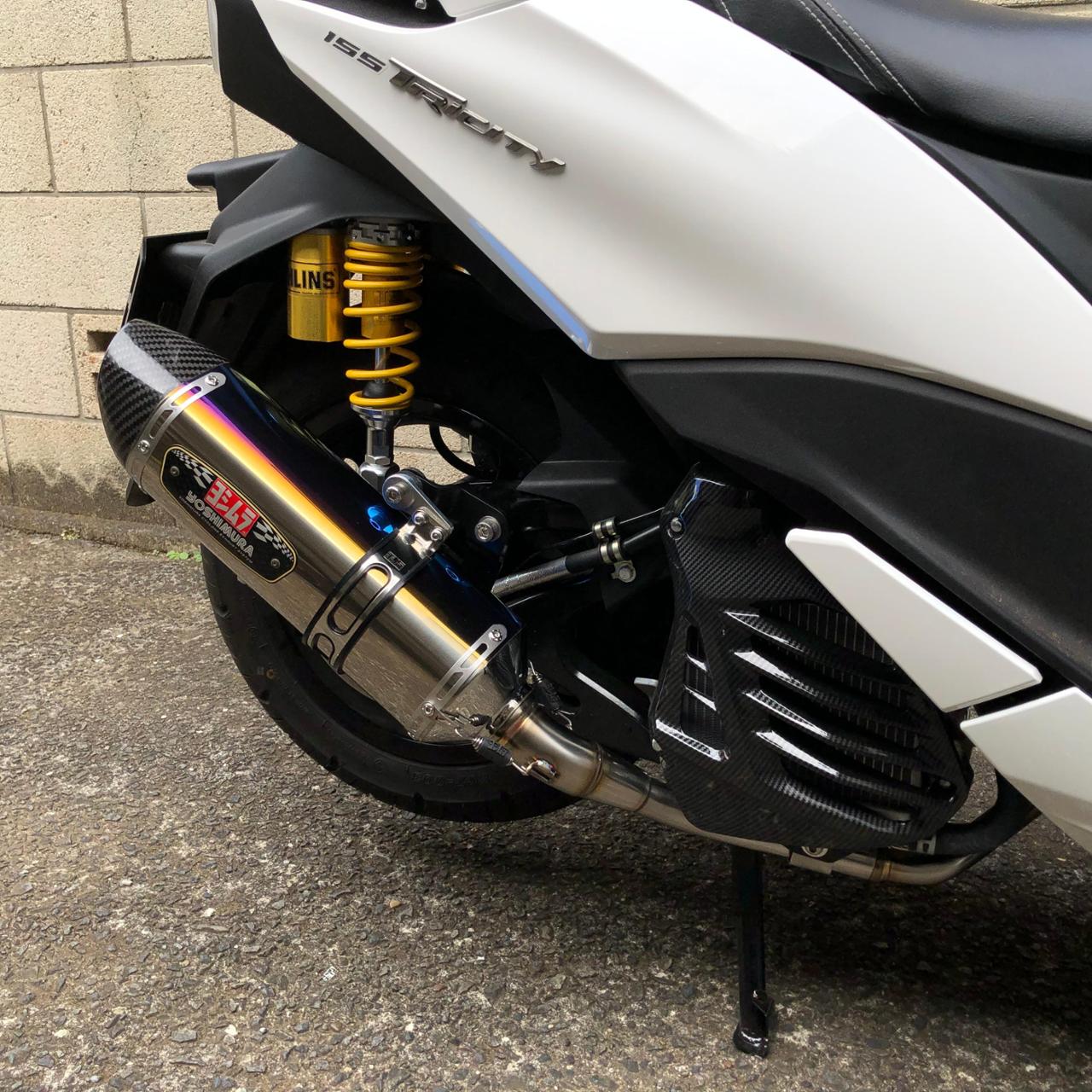 ヨシムラ サイクロン R-77S マフラー チタンブルー のパーツレビュー