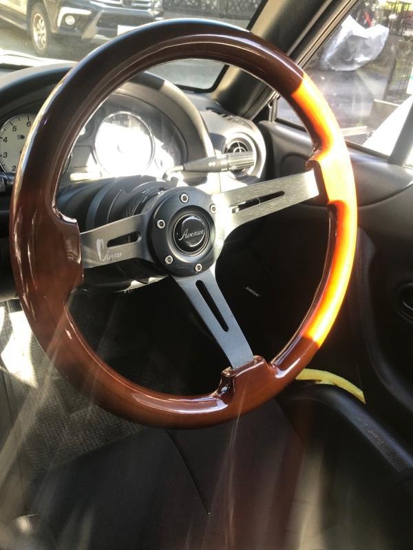 Avenue ステアリングホイール ディープコーン 35パイ ガンメタ Avenue