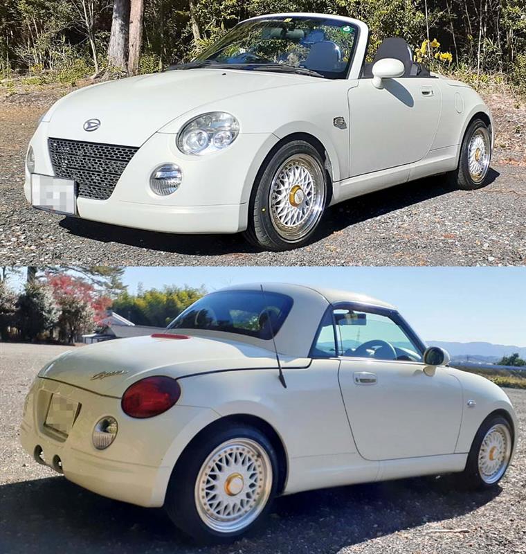 ダイハツ-コペンL880K BBS-RS15インチ114.3-5Hベース100-4Hピッチ加工