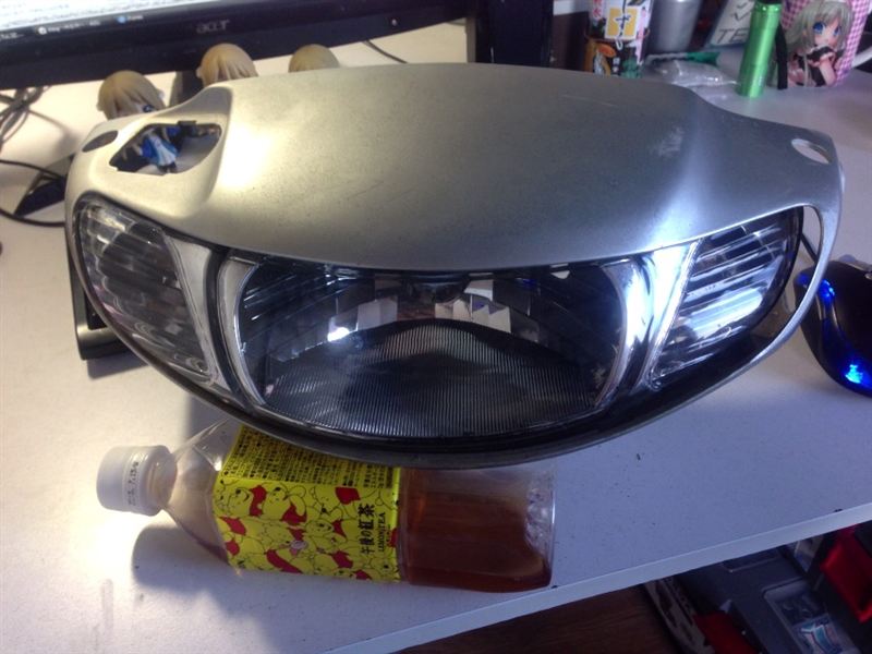 純正ヘッドライト加工 (プロジェクター埋め込み)その2（ホンダ Live