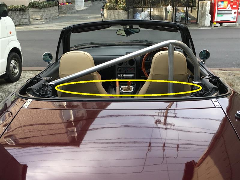 ファッションバー（デイトナ・トライアングルバー）の加工2（マツダ