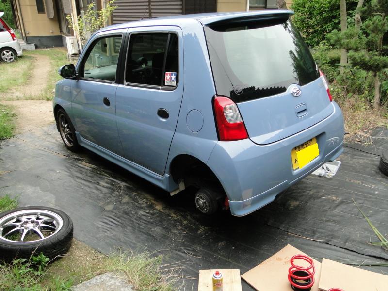 リアサス交換（ナビック車高調）編（ダイハツ エッセカスタム・L235S