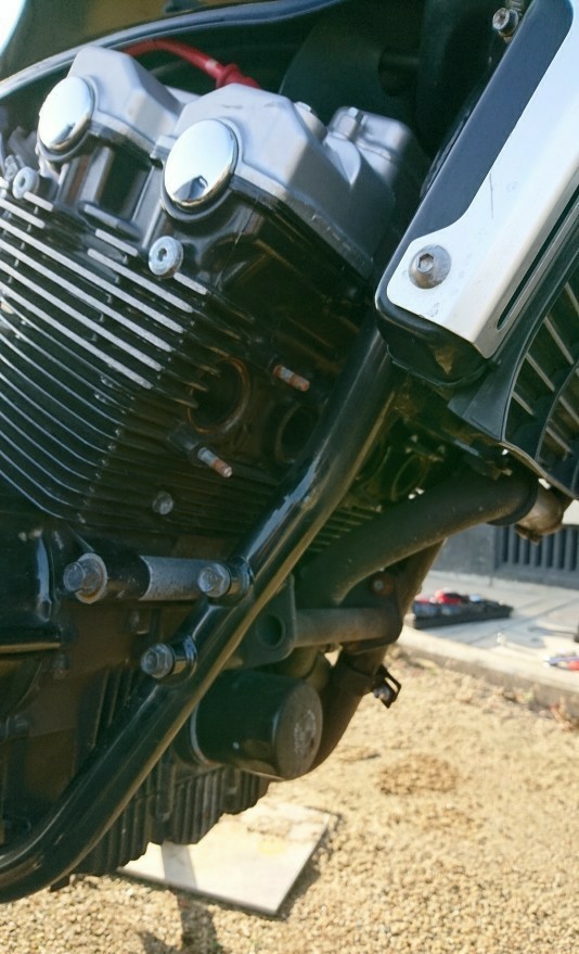 ヨシムラ スリップオンからショート管に交換（ホンダ CB400 SUPER FOUR