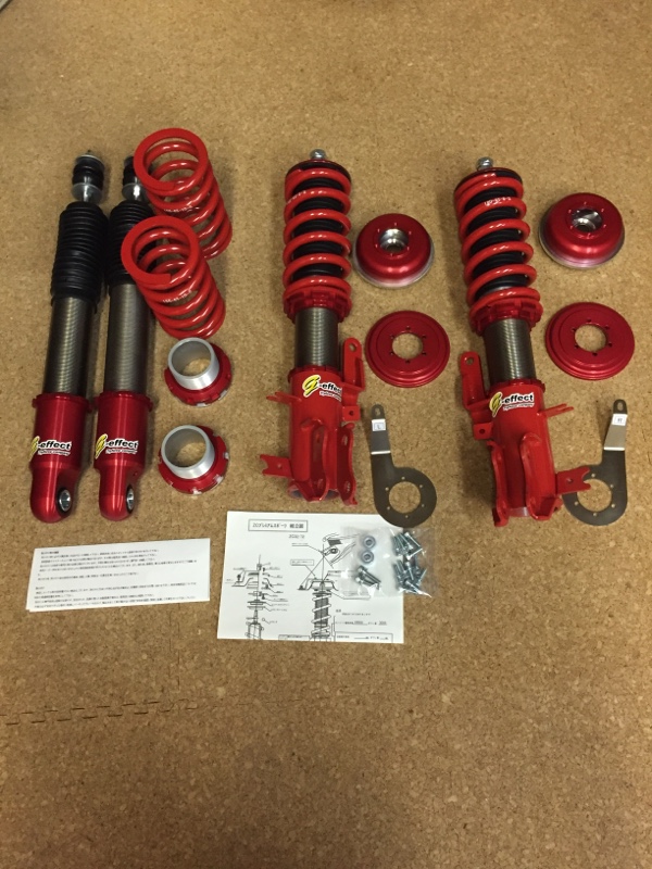 トライフォース 赤脚 車高調取り付け（スズキ スイフトスポーツ・ZC32S