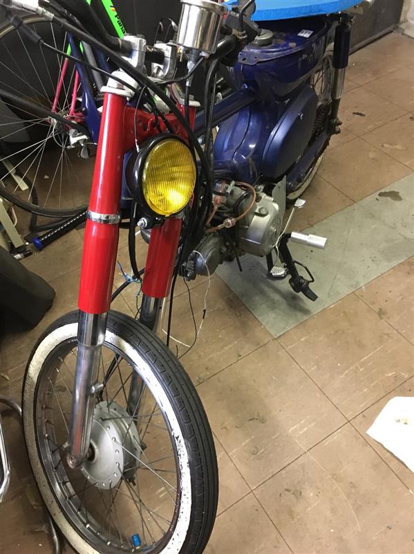 CD50テレスコ化 フロントフォーク交換（ホンダ スーパーカブ50）by