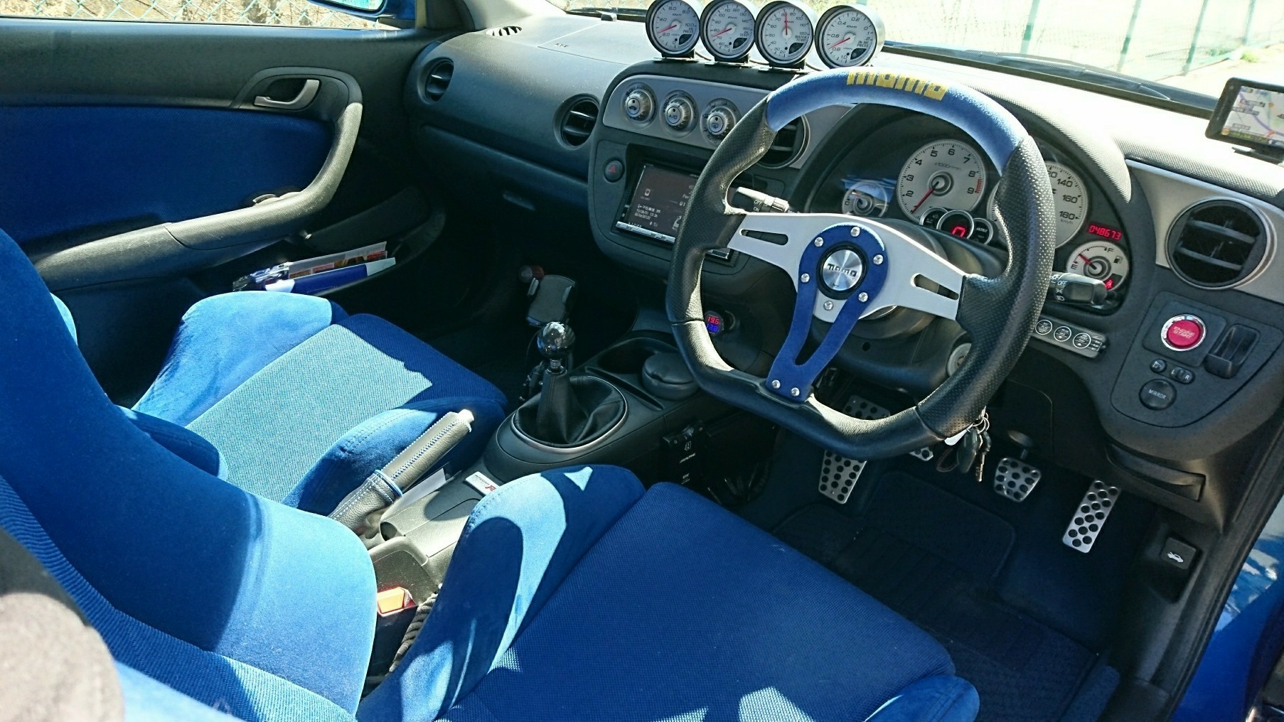 ステアリング交換 momo RACE (350mm)（ホンダ インテグラタイプR・DC5