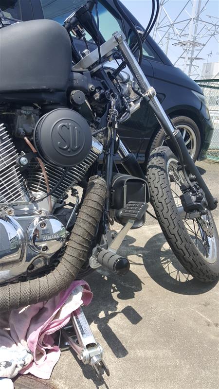 フォークジョイント取り付け（ヤマハ ドラッグスター250）by しょーま