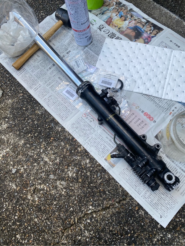 GPz400Fフロントフォークオーバーホール（カワサキ GPz400F）by ﾅｼﾞ