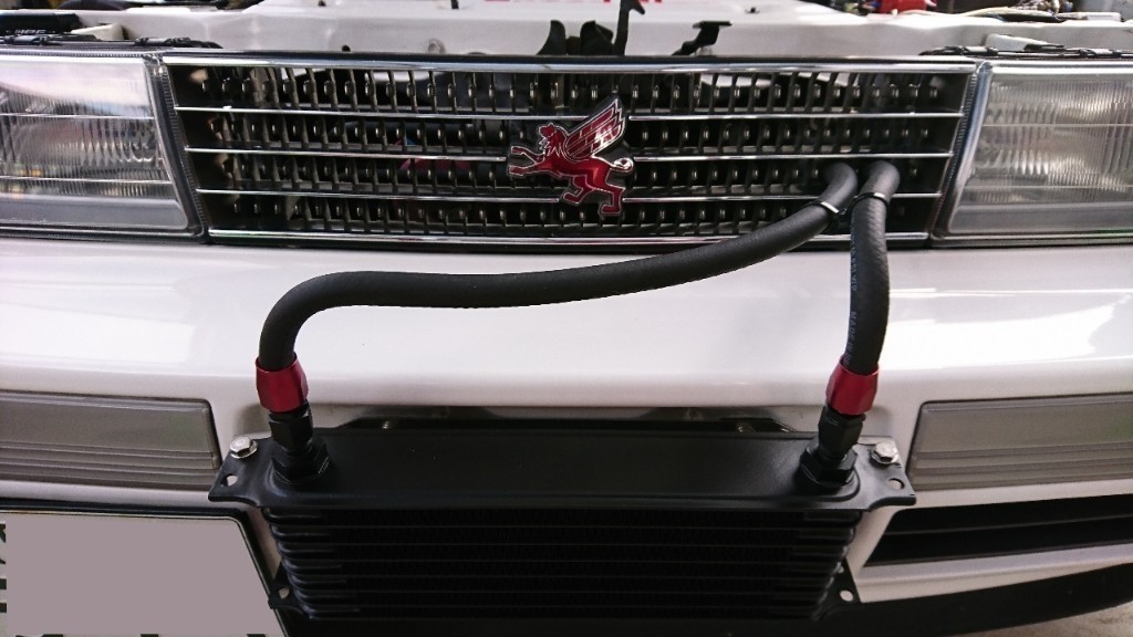 ダミーハッタリ街道レーサー☆オイルクーラー装着その2（トヨタ
