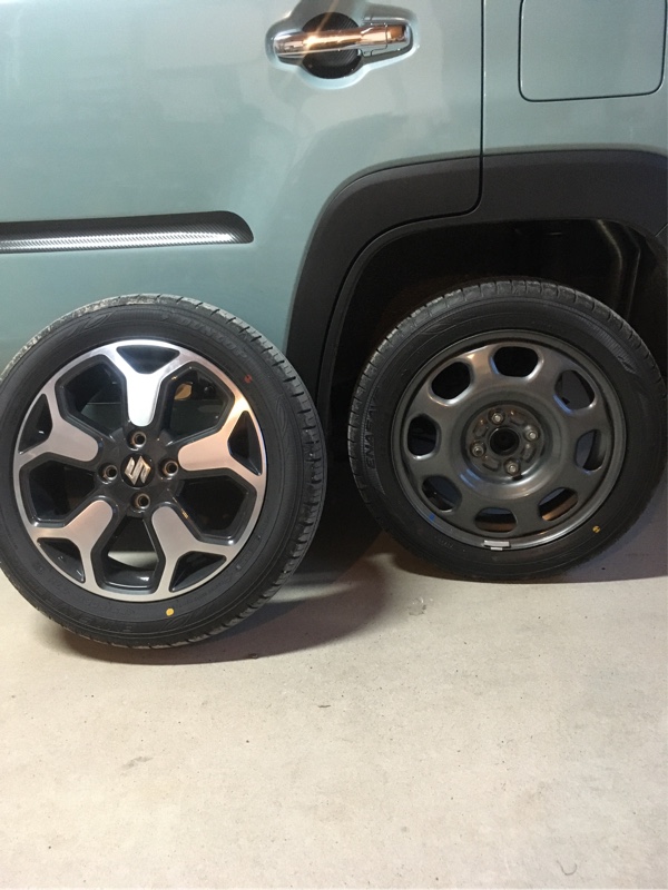 純正アルミ 純正鉄ホイール 燃費と乗り心地 実験中（スズキ ハスラー