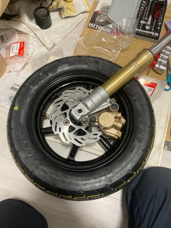 ディスク化 ホイール 組み付け（ホンダ ライブディオ）by あまじゃ