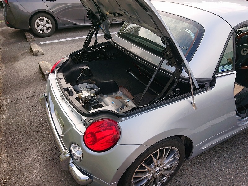 コペン アクティブトップのモーター交換で開閉時間を短縮を目論む