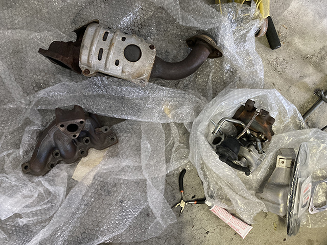 後期エキマニ・タービン・触媒に交換（スズキ ジムニー・JB23W）by