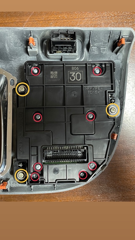 エアコンスイッチ LED打ち替え（ダイハツ ムーヴキャンバス・LA800S