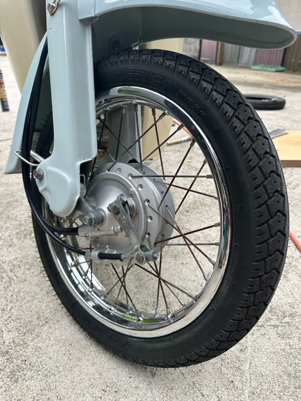 リトルのフロントタイヤを太くしてみた♪（ホンダ リトルカブ）by
