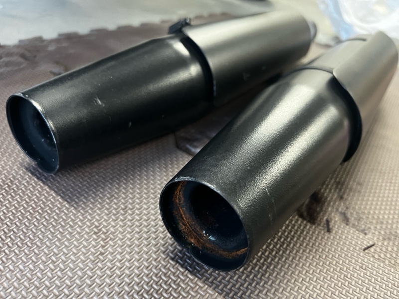 北米マフラー 12mmパンチアウト 交換（ハーレーダビッドソン XL1200X