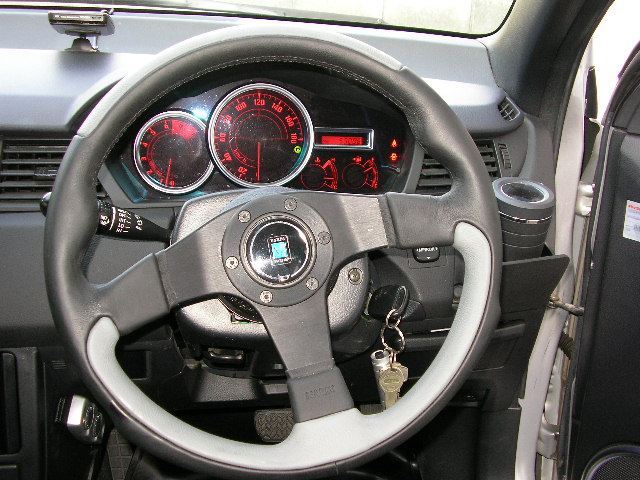 Leader ブラック/グレーレザー＆ブラックスポーク NARDI(ナルディ)の