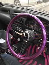 カリフォルニアメタルフレーク ステアリングホイール スロテッド