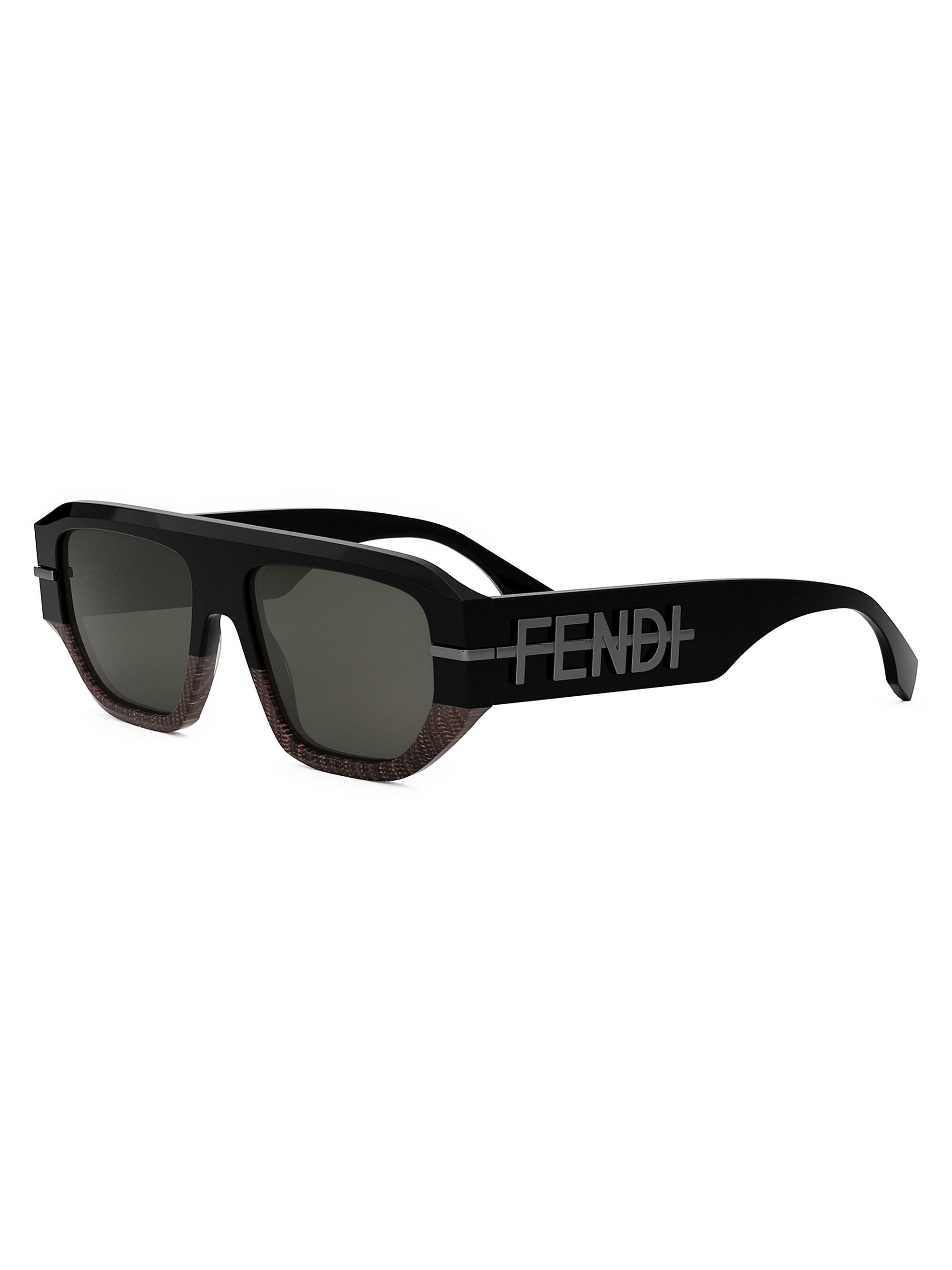 Fendi Fendigraphy 52MM Square Sunglasses | Saks Fifth Avenue