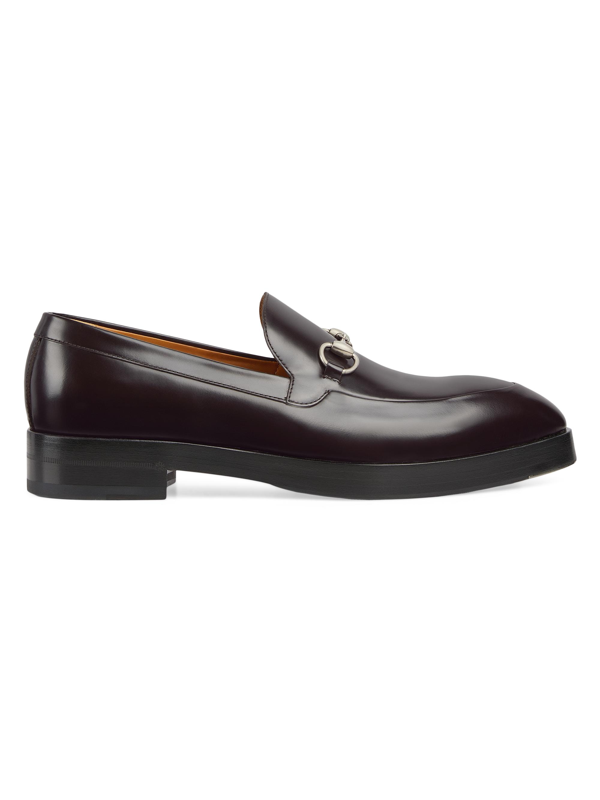 Gucci William Web Leather Penny Loafers | Saks Fifth Avenue