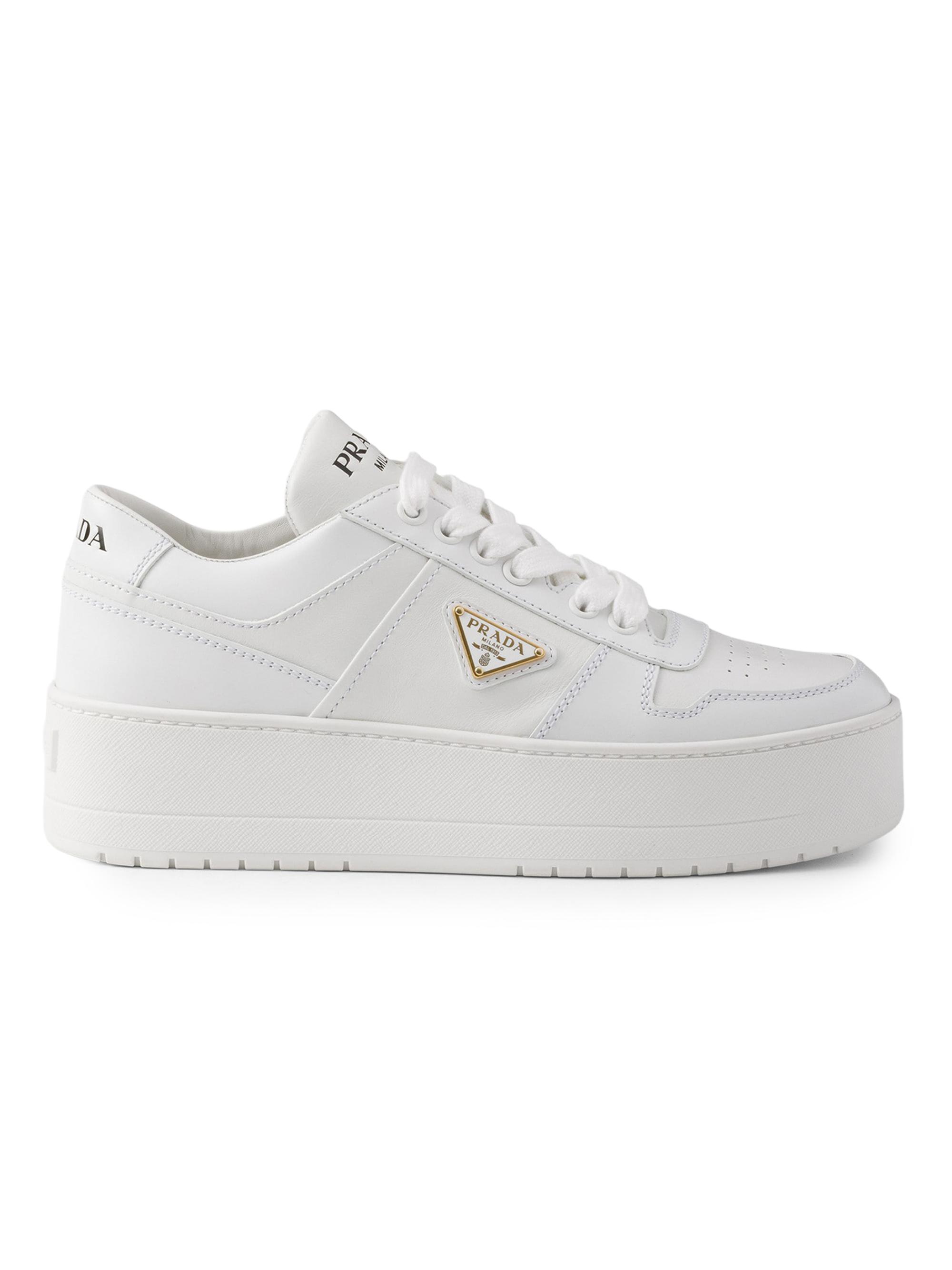 Prada Downtown Bold Leather Sneakers | Saks Fifth Avenue
