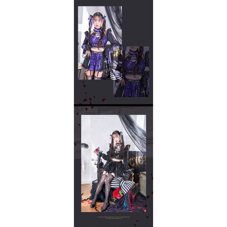 中村里砂着用】キャンドルローズブラックヴァンパイア《ハロウィン