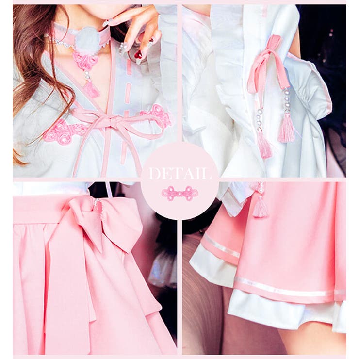 舞々悪魔×Malymoon】ピンクドール巫女コスチューム《ハロウィン